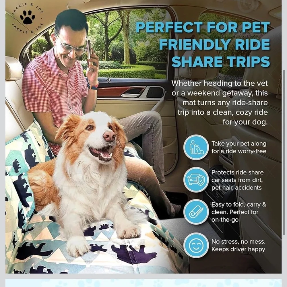 XL Travel Dog Bed 55x39 in- Portable Roll Up Camping mat -Washable & Lightweight